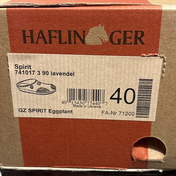 Haflinger GZ Spirit Slipper Clog In Eggplant Wool Women’s Size 9 / EU 40. New - Picture 8 of 9